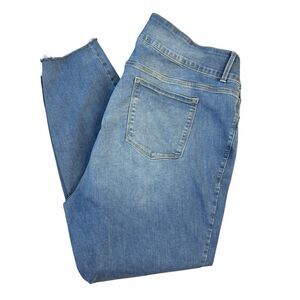 Old Navy Jeans Womens Size 26 Plus Sculpt Waist Distressed Raw Hem Denim Pants